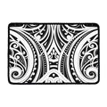 Maori Tribal Tattoo Pattern Print Kitchen Mat