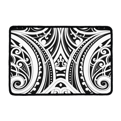 Maori Tribal Tattoo Pattern Print Kitchen Mat