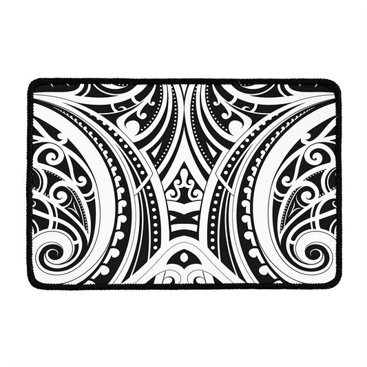 Maori Tribal Tattoo Pattern Print Kitchen Mat