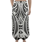 Maori Tribal Tattoo Pattern Print Lantern Pants