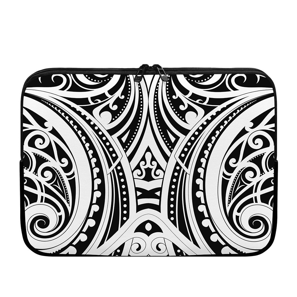 Maori Tribal Tattoo Pattern Print Laptop Sleeve