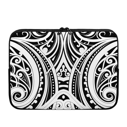 Maori Tribal Tattoo Pattern Print Laptop Sleeve