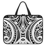 Maori Tribal Tattoo Pattern Print Laptop Sleeve With Handle