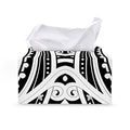 Maori Tribal Tattoo Pattern Print Leather Tissue Box Cover