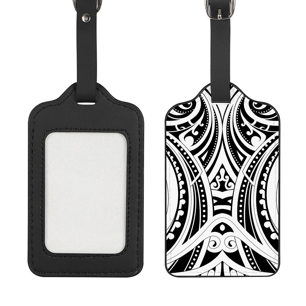 Maori Tribal Tattoo Pattern Print Luggage Tag