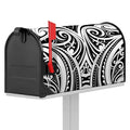 Maori Tribal Tattoo Pattern Print Mailbox Cover
