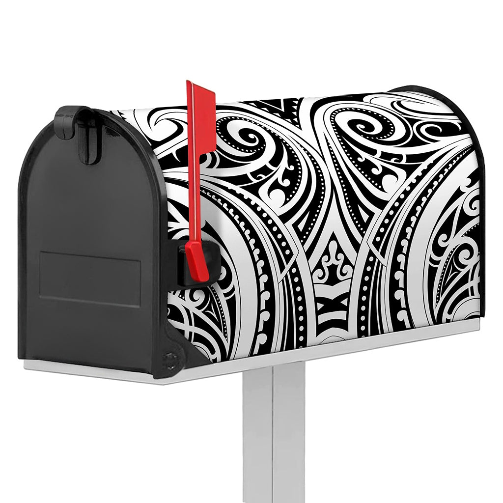 Maori Tribal Tattoo Pattern Print Mailbox Cover