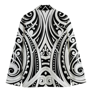 Maori Tribal Tattoo Pattern Print Men's Blazer