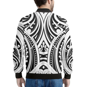Maori Tribal Tattoo Pattern Print Men's Bomber Jacket