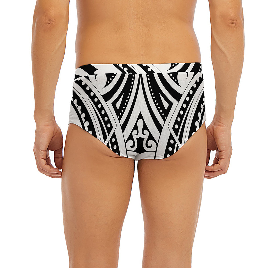 Maori Tribal Tattoo Pattern Print Men's Briefs