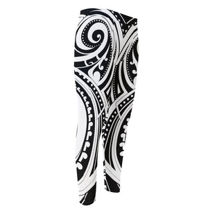 Maori Tribal Tattoo Pattern Print Men's Compression Pants