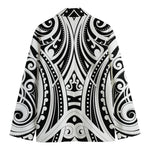 Maori Tribal Tattoo Pattern Print Men's Cotton Blazer