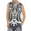 Maori Tribal Tattoo Pattern Print Men's Fitness Tank Top