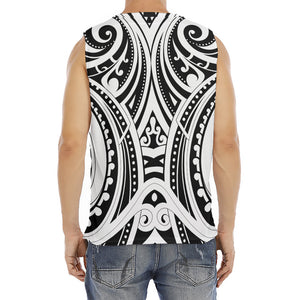 Maori Tribal Tattoo Pattern Print Men's Fitness Tank Top