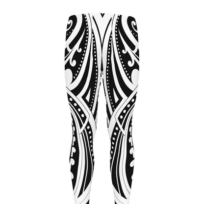 Maori Tribal Tattoo Pattern Print Men's leggings