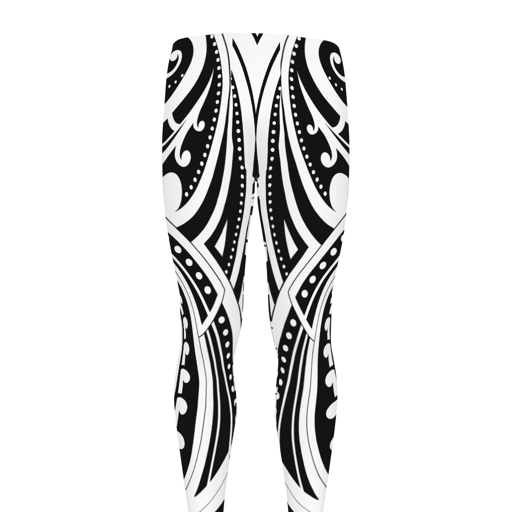 Maori Tribal Tattoo Pattern Print Men's leggings