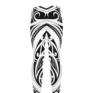 Maori Tribal Tattoo Pattern Print Men's leggings