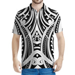 Maori Tribal Tattoo Pattern Print Men's Polo Shirt