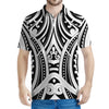 Maori Tribal Tattoo Pattern Print Men's Polo Shirt