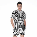 Maori Tribal Tattoo Pattern Print Men's Romper