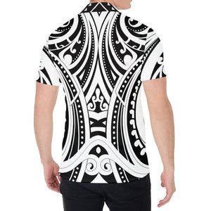 Maori Tribal Tattoo Pattern Print Men's Shirt