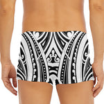 Maori Tribal Tattoo Pattern Print Men's Short Boxer Briefs