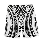 Maori Tribal Tattoo Pattern Print Men's Sports Shorts