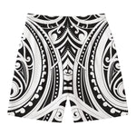 Maori Tribal Tattoo Pattern Print Men's Swim Trunks