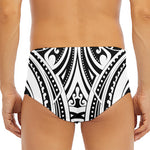 Maori Tribal Tattoo Pattern Print Men's Triangle Swim Briefs