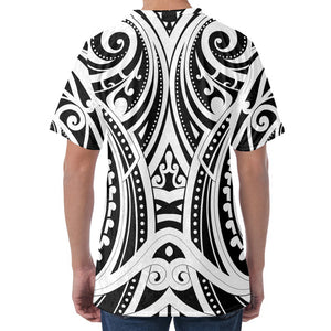 Maori Tribal Tattoo Pattern Print Men's Velvet T-Shirt