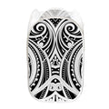 Maori Tribal Tattoo Pattern Print Mesh Laundry Hamper