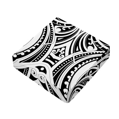 Maori Tribal Tattoo Pattern Print Outdoor Seat Cushion Cover