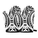 Maori Tribal Tattoo Pattern Print Oven Mitts