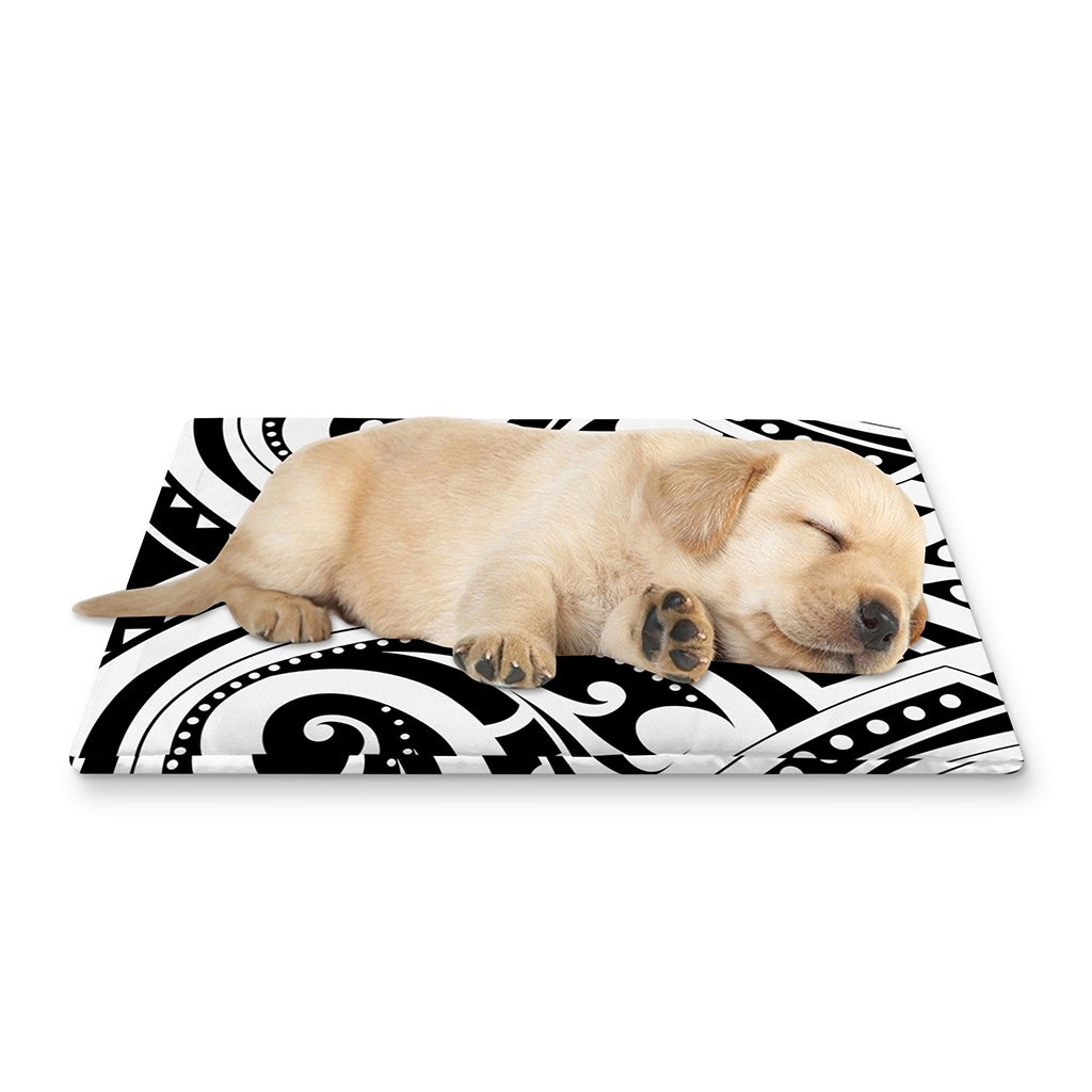 Maori Tribal Tattoo Pattern Print Pet Cooling Mat Cover