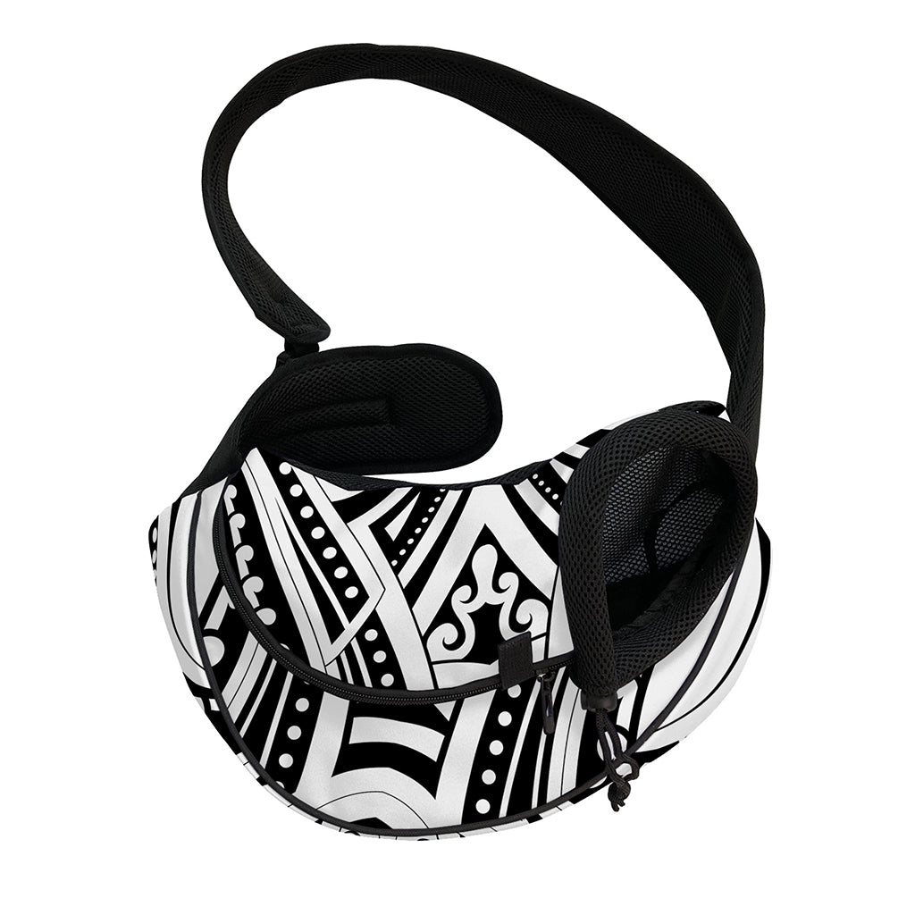 Maori Tribal Tattoo Pattern Print Pet Sling Carrier