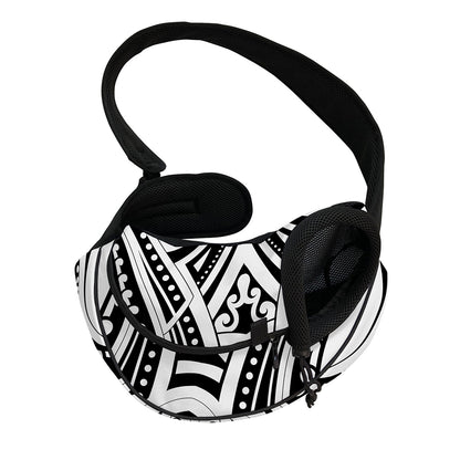 Maori Tribal Tattoo Pattern Print Pet Sling Carrier