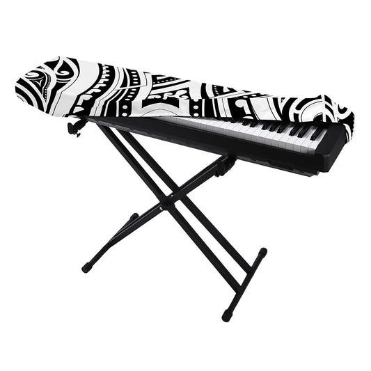 Maori Tribal Tattoo Pattern Print Piano Keyboard Cover