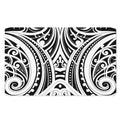 Maori Tribal Tattoo Pattern Print Polyester Doormat