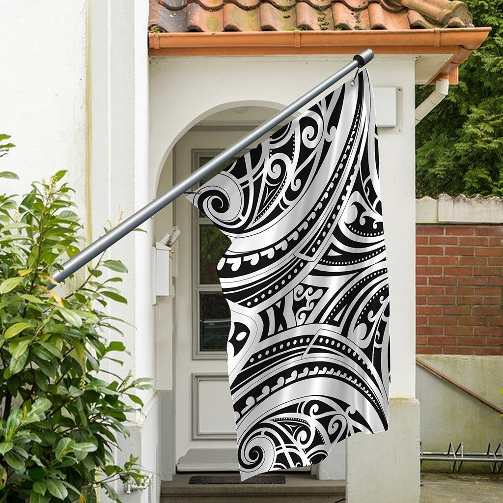 Maori Tribal Tattoo Pattern Print Polyester Flag