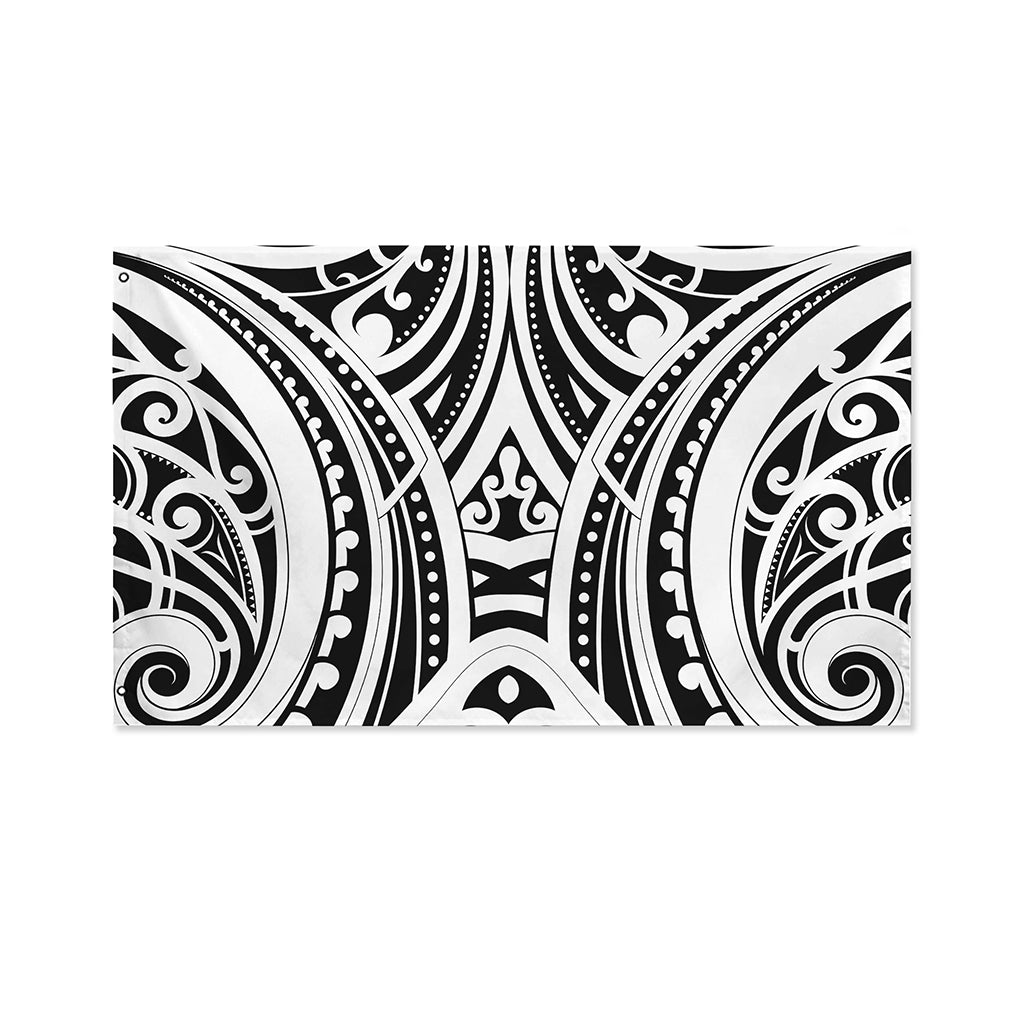 Maori Tribal Tattoo Pattern Print Polyester Flag