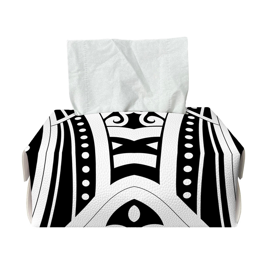 Maori Tribal Tattoo Pattern Print Rectangle Tissue Box Cover
