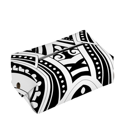 Maori Tribal Tattoo Pattern Print Rectangle Tissue Box Cover