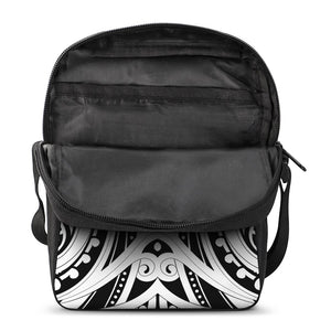 Maori Tribal Tattoo Pattern Print Rectangular Crossbody Bag