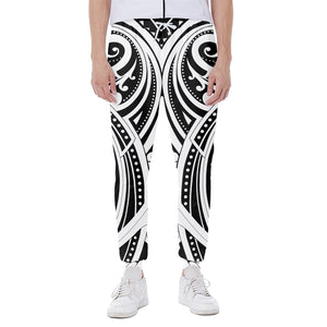 Maori Tribal Tattoo Pattern Print Scuba Joggers