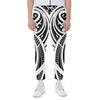 Maori Tribal Tattoo Pattern Print Scuba Joggers