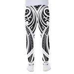 Maori Tribal Tattoo Pattern Print Scuba Joggers