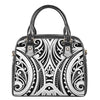 Maori Tribal Tattoo Pattern Print Shoulder Handbag