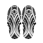 Maori Tribal Tattoo Pattern Print Slippers