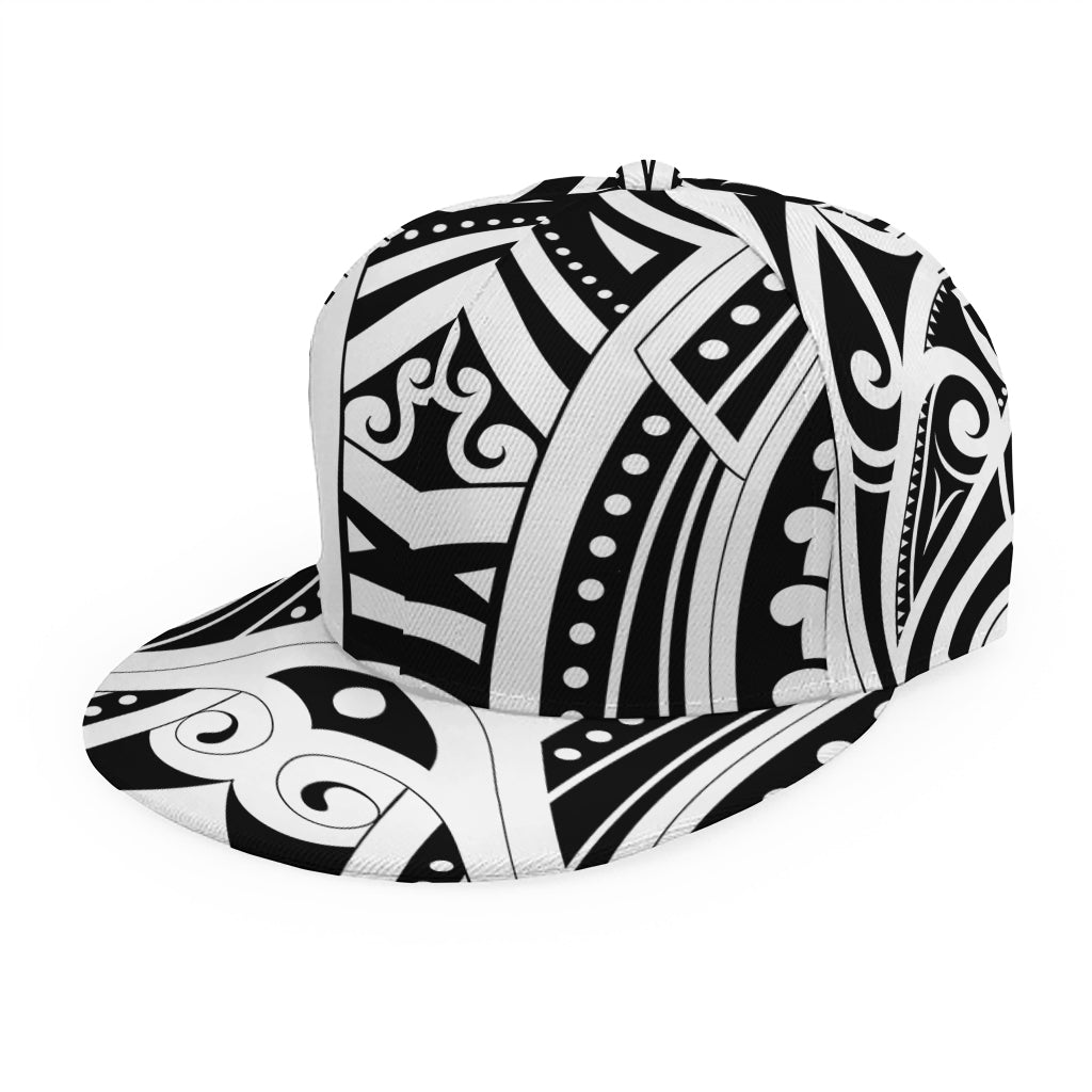 Maori Tribal Tattoo Pattern Print Snapback Cap