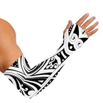 Maori Tribal Tattoo Pattern Print Sun Protection Arm Sleeves